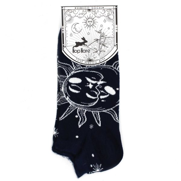 M/L Hop Hare Bamboo Socks Low (7.5-11.5) - Sun and Moon  - Image 2