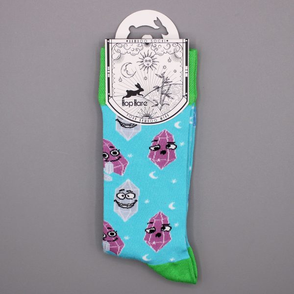 Hop Hare Bamboo Socks S/M - Lucky Gemstones - Image 2