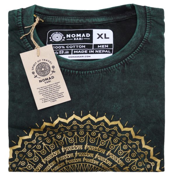 XLarge Stone Washed T-Shirt - Mandala - Green - Image 2