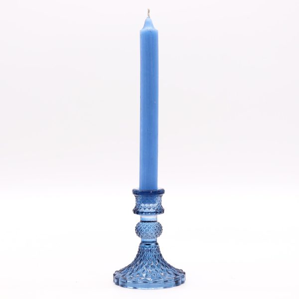 Vintage Dinner Candle Holder - Royal Blue - Image 2