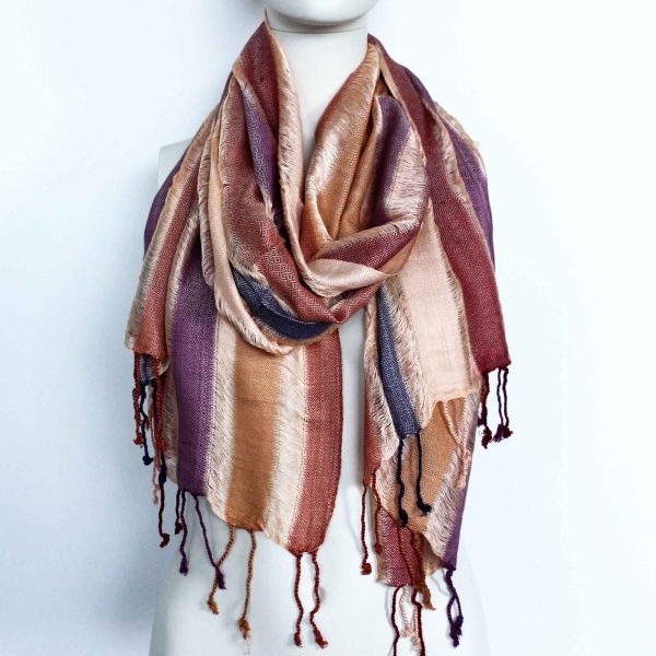 Lrg Indian Boho Scarves - 28x72cm - Random Greens - Image 2