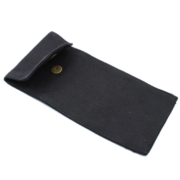 Cotton Pouch for Gemstone Face Rollers 10oz - Black 9x19xm - Image 2