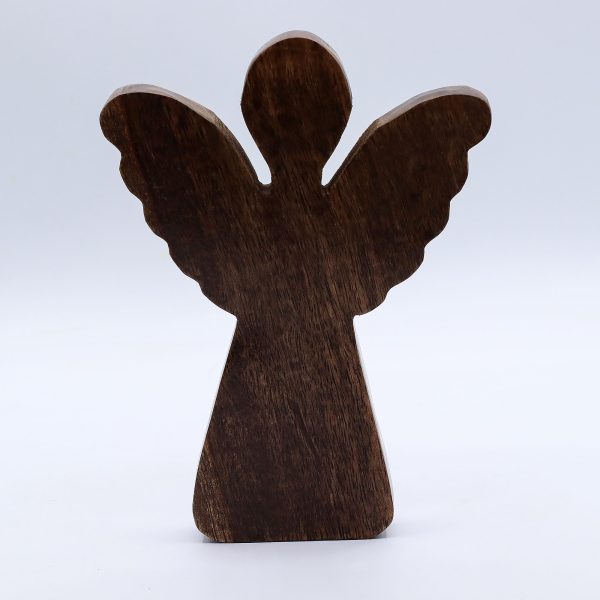 Large Mango Wood Angel - Gold Decor - Image 4