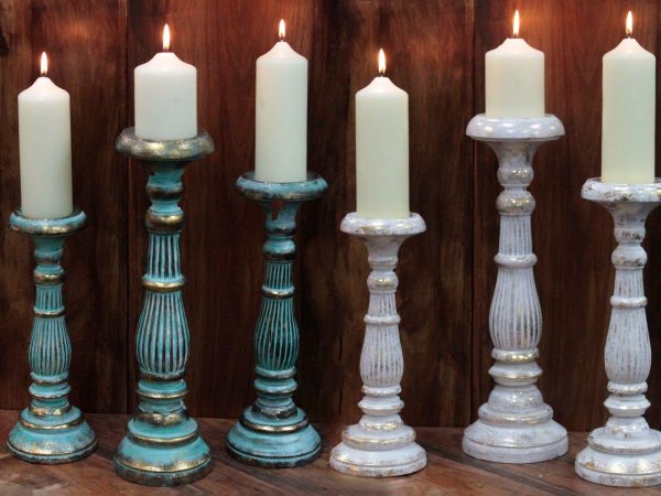 Small Candle Stand - White Gold - Image 6