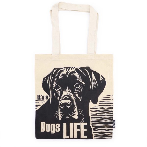 Iconic Basic Tote Bag - Dog's Life - Natural 4oz - Image 2