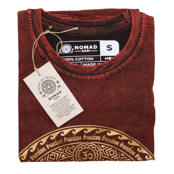 Small Stone Washed T-Shirt - Chakra - Maroon - Image 2