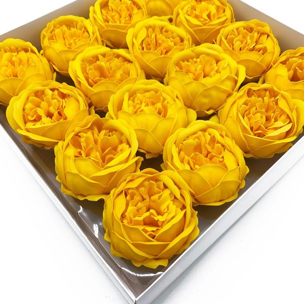 Craft Soap Flower - Ext Large Peony - Yellow - Image 3