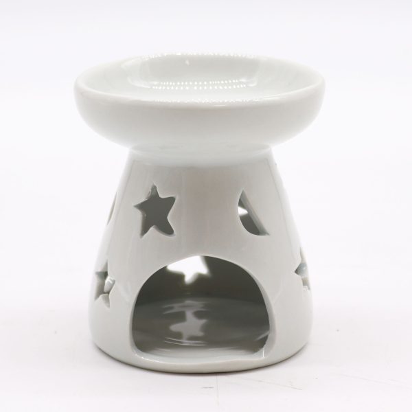 Sm Classic White Oil Burner - Moon & Star - Image 2