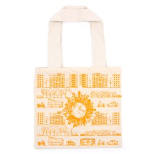 Big Cotton Shopping Bag – 38x42cm – City Life – 10oz | www.artisan-gifts.co.uk 1