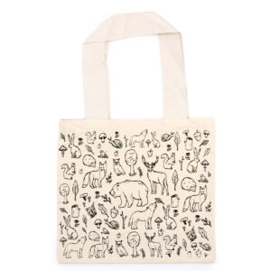 Big Cotton Shopping Bag – 38x42cm – Forest Life – 10oz | www.artisan-gifts.co.uk 1