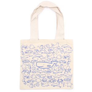Big Cotton Shopping Bag – 38x42cm – Sea Life – 10oz | www.artisan-gifts.co.uk 1