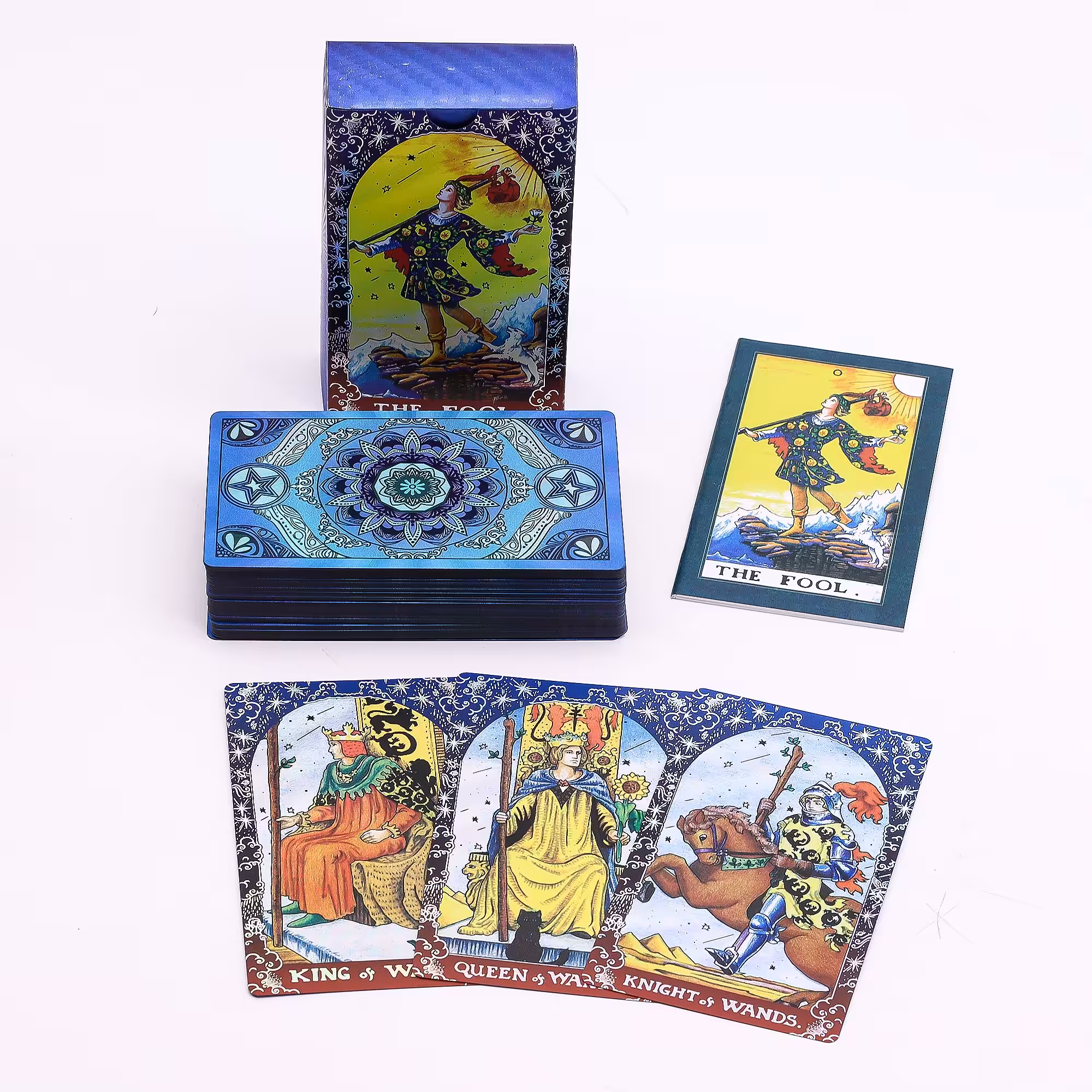 Blue Foil Tarot Card Set – Mandala – with booklet | www.artisan-gifts.co.uk 3 Blue Foil Tarot Card Set – Mandala – with booklet | www.artisan-gifts.co.uk 2