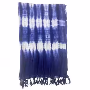 Boho Java Art Stole/Scarf – Indigo Stripes – 62x200cm | www.artisan-gifts.co.uk 1