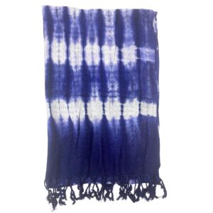 Boho Java Art Stole/Scarf – Indigo Stripes – 62x200cm | www.artisan-gifts.co.uk 1