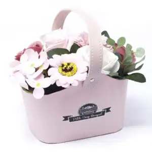 Bouquet Petite Basket – Peaceful Pink | www.artisan-gifts.co.uk 1