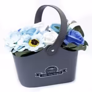 Bouquet Petite Basket – Soothing Blues | www.artisan-gifts.co.uk 1