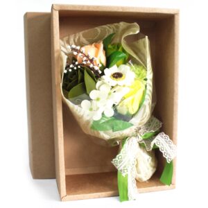 Boxed Hand Soap Flower Bouquet – Greens | www.artisan-gifts.co.uk 1