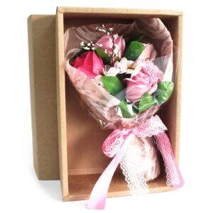 Boxed Hand Soap Flower Bouquet – Pink | www.artisan-gifts.co.uk 1