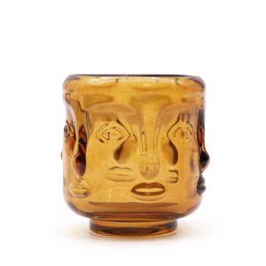 Buddha Faces Candle Jar – Antique Amber | www.artisan-gifts.co.uk 1