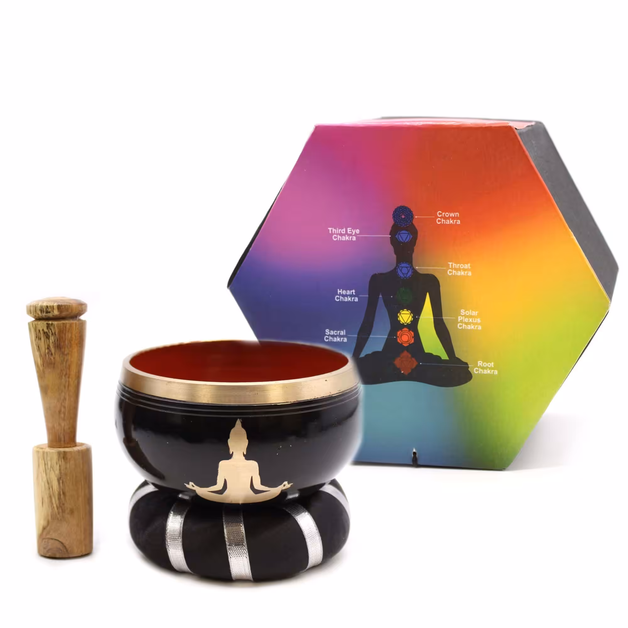 Buddha Singing Bowl Set- Black/Orange 10.7cm | www.artisan-gifts.co.uk 6 Buddha Singing Bowl Set- Black/Orange 10.7cm | www.artisan-gifts.co.uk 5