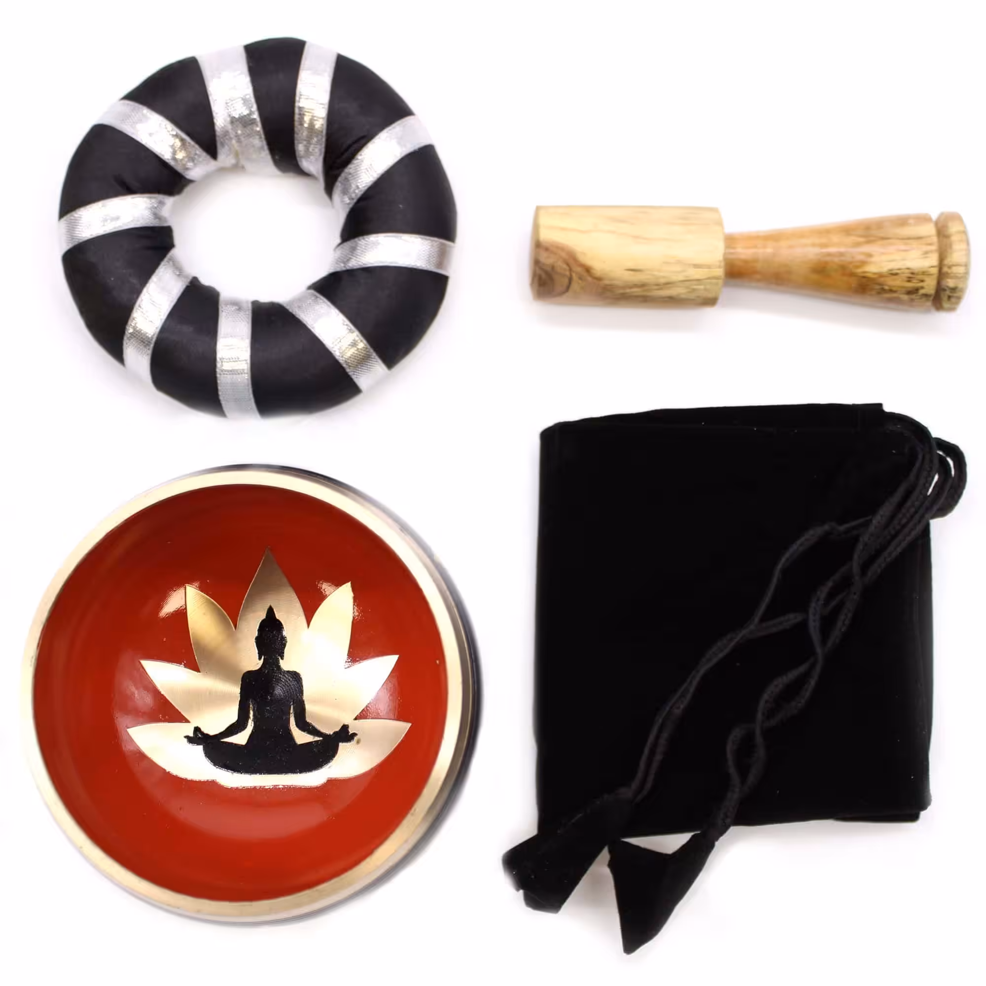 Buddha Singing Bowl Set- Black/Orange 10.7cm | www.artisan-gifts.co.uk 4 Buddha Singing Bowl Set- Black/Orange 10.7cm | www.artisan-gifts.co.uk 3