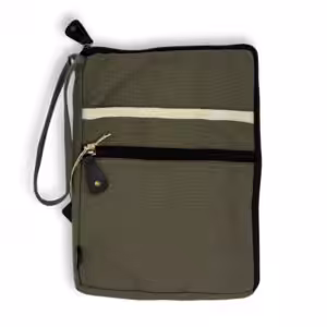 Canvas Large Laptop Pouch – Olive | www.artisan-gifts.co.uk 1