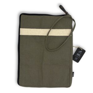 Canvas Tablet Pouch – Olive | www.artisan-gifts.co.uk 1