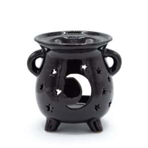 Cauldron Oil Burner – Moon & Stars – Black | www.artisan-gifts.co.uk 1