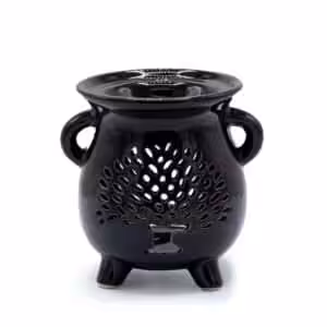 Cauldron Oil Burner – Tree of Life – Black | www.artisan-gifts.co.uk 1