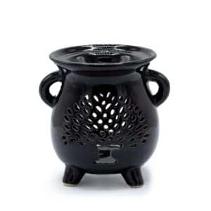 Cauldron Oil Burner – Tree of Life – Black | www.artisan-gifts.co.uk 1