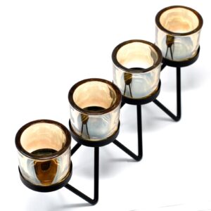 Centrepiece Iron Votive Candle Holder – 4 Cup Zig Zag | www.artisan-gifts.co.uk 1