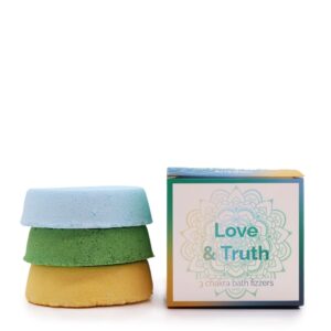 Chakra Bath Fizz – Small box – Love & Truth | www.artisan-gifts.co.uk 1