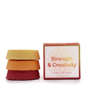 Chakra Bath Fizz – Small box – Strength & Creativity | www.artisan-gifts.co.uk 1