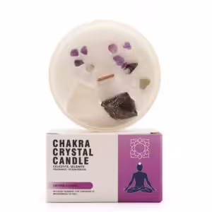 Chakra Crystal Candles – Crown Chakra | www.artisan-gifts.co.uk 1