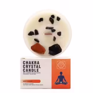 Chakra Crystal Candles – Root Chakra | www.artisan-gifts.co.uk 1