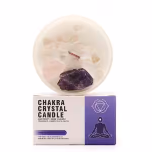 Chakra Crystal Candles – Third Eye Chakra | www.artisan-gifts.co.uk 1