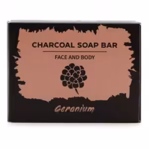 Charcoal Soap 85g – Geranium | www.artisan-gifts.co.uk 1