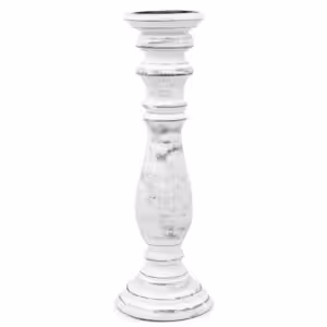 Classic Candle Stand – Whitewash – Large | www.artisan-gifts.co.uk 1