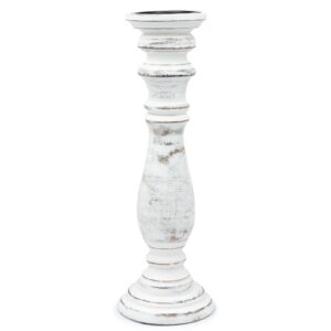 Classic Candle Stand – Whitewash – Large | www.artisan-gifts.co.uk 1