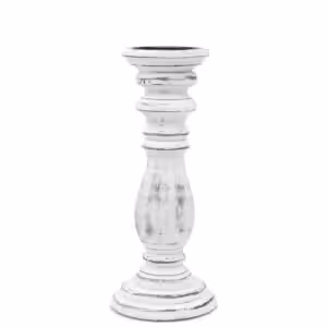 Classic Candle Stand – Whitewash – Medium | www.artisan-gifts.co.uk 1