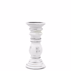 Classic Candle Stand – Whitewash – Small | www.artisan-gifts.co.uk 1