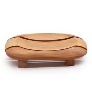 Classic Mahogany Soap Dish – Oval in Rectangle | www.artisan-gifts.co.uk 1