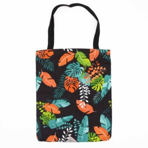 Classic Tote Zipper Bag (Dark Tropical Motiff) 40x34cm | www.artisan-gifts.co.uk 1