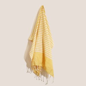 Cotton Pario Throw – 100×180 cm – Sunny Yellow | www.artisan-gifts.co.uk 1