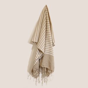 Cotton Pario Throw – 100×180 cm – Warm Sand | www.artisan-gifts.co.uk 1