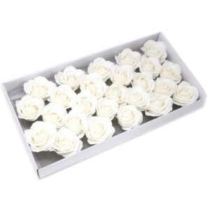 Craft Soap Flowers – Lrg Rose – White | www.artisan-gifts.co.uk 1