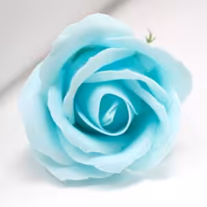 Craft Soap Flowers – Med Rose – Baby Blue | www.artisan-gifts.co.uk 1