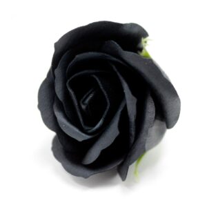 Craft Soap Flowers – Med Rose – Black | www.artisan-gifts.co.uk 1