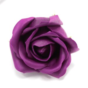 Craft Soap Flowers – Med Rose – Deep Violet | www.artisan-gifts.co.uk 1