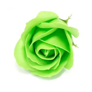 Craft Soap Flowers – Med Rose – Green | www.artisan-gifts.co.uk 1